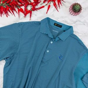 Men’s Blue Striped Polo